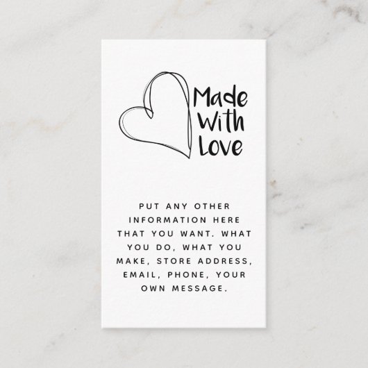 おもしろいと愛シンプルハート、社会的リンクで作られた エンクロージャーカード (正面)