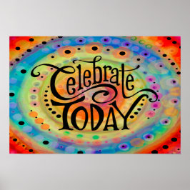 おもしろいと明るい祝今日 ポスター