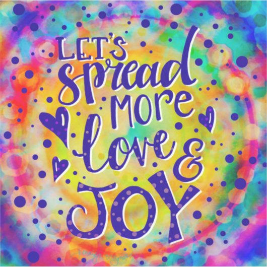 おもしろいと明るさが広がる愛と喜び シール (正面)