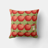 おもしろいと果実の赤リンゴ クッション (裏面)