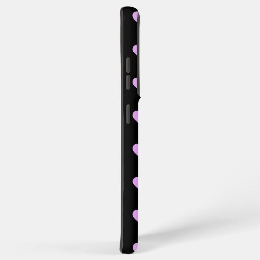 おもしろいと気のあるそぶりをしたピンクハートパーソナライズされた SAMSUNG GALAXYケース (右側面)