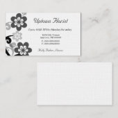 おもしろいと気のあるそぶりをしたフローラ名刺（グレー） 名刺 (正面/裏面)