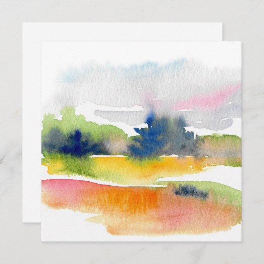 'おもしろいと水彩ブラシストローク'抽象芸術ノートC ノートカード (正面/裏面)