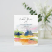 'おもしろいと水色ブラシストローク'抽象芸術の効果 招待状 (スタンド正面)