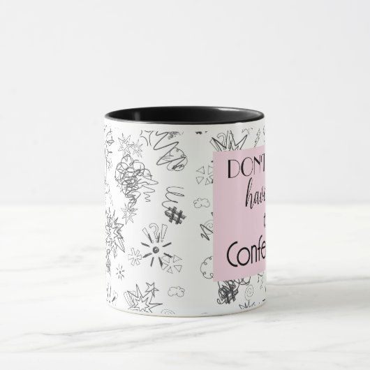 おもしろいと笑い!コーヒーの告白ギフトMug マグカップ (中央)