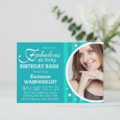 おもしろいと素晴らしい写真40歳の誕生日パーティー 招待状 (スタンド正面)