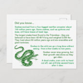 おもしろいと興味深いスネークの事実 ポストカード (正面/裏面)