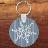 おもしろいと雪ファンシー片 キーホルダー (正面)