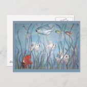 おもしろいと黒焼き魚 ポストカード (正面/裏面)