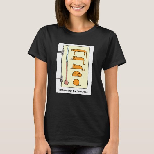 おもしろいとTのネコ温度計 – Tシャツ (正面)