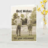 おもしろいなあなたの退職のゴルフをする幸運を祈ります カード (黄色い花)