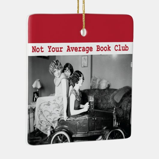 おもしろいないあなたの一般のブッククラブのヴィンテージの女性 セラミックオーナメント (右)