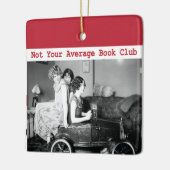 おもしろいないあなたの一般のブッククラブのヴィンテージの女性 セラミックオーナメント (左)