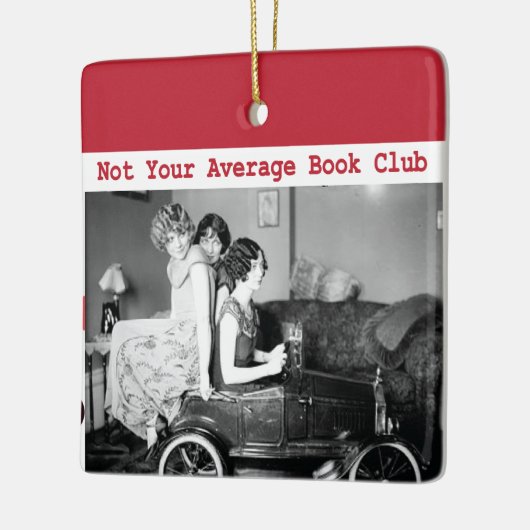 おもしろいないあなたの一般のブッククラブのヴィンテージの女性 セラミックオーナメント (左)