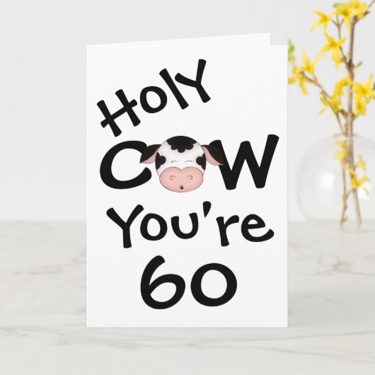 おもしろいなうわーあなたは60の誕生日の挨拶状 カード (黄色い花)