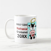 おもしろいなうわー卒業のギフトのマグ コーヒーマグカップ (左)