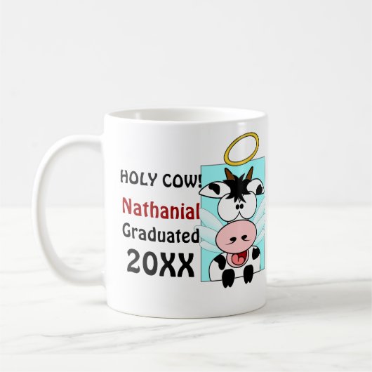 おもしろいなうわー卒業のギフトのマグ コーヒーマグカップ (左)