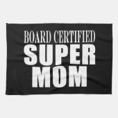 おもしろいなおもしろいの母及びお母さんの板によって証明されるすごいお母さん キッチンタオル (横)