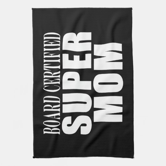 おもしろいなおもしろいの母及びお母さんの板によって証明されるすごいお母さん キッチンタオル (縦)