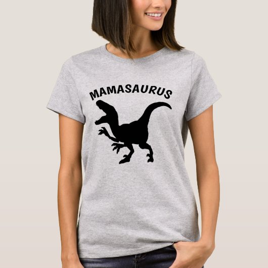 おもしろいなお母さんのワイシャツ、MAMASAURUS Tシャツ (正面)