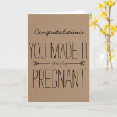 おもしろいなお祝いの大学院のクラフト紙 カード (黄色い花)