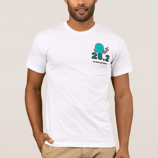 おもしろいなかたつむりのマラソン Tシャツ (正面)