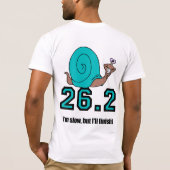 おもしろいなかたつむりのマラソン Tシャツ (裏面)