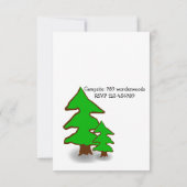 おもしろいなかわいいバースデーパーティ招待状キャンプします 招待状 (裏面)