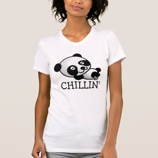 おもしろいなかわいいパンダくまのTシャツ Tシャツ (正面)