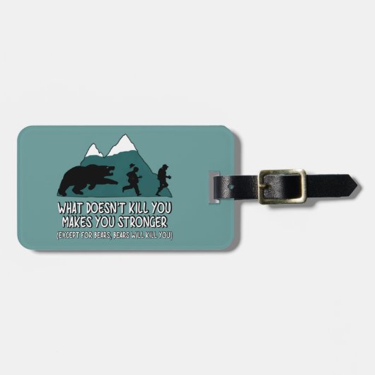 おもしろいなくま ラゲッジタグ (正面横)