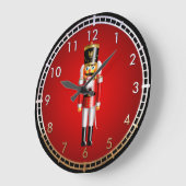 おもしろいなくるみ割りの戦わない兵隊の漫画 ラージ壁時計 (傾斜)