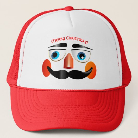 おもしろいなくるみ割りの戦わない兵隊の顔の漫画 キャップ (正面)