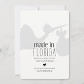 おもしろいなこうのとり配達妊娠の発表 案内状 (正面)