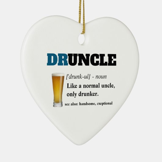 おもしろいなことわざ- Druncleのおもしろいな叔父さん セラミックオーナメント (右)