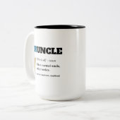 おもしろいなことわざ- Druncleのおもしろいな叔父さん ツートーンマグカップ (正面左)