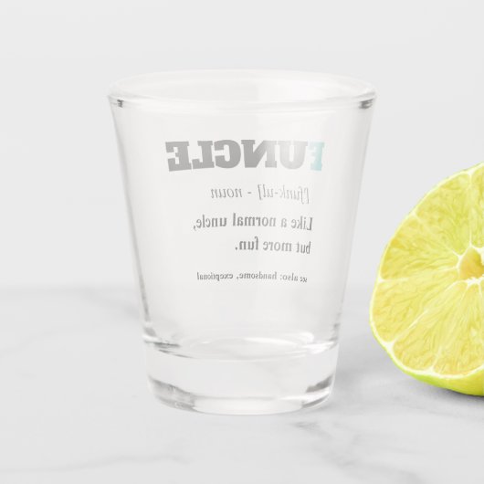 おもしろいなことわざ- Funcleのおもしろいな叔父さん ショットグラス (裏面)