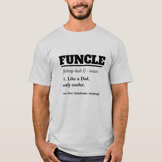 おもしろいなことわざ- Funcleのおもしろいな叔父さん Tシャツ (正面)