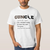 おもしろいなことわざ- Gun GUNcleのおもしろいな叔父さん Tシャツ (正面)