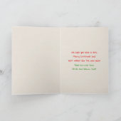 おもしろいなしゃれ私はパンの人々のジンジャーブレッドのクリスマスを見ます シーズンカード (内部)