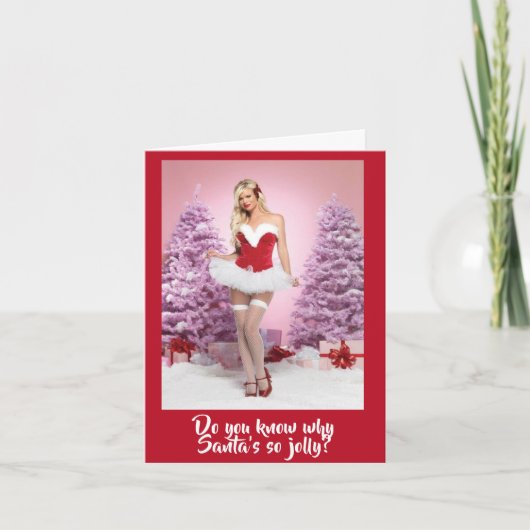 おもしろいなぜサンタがこんなにクリスマスなのすてきか シーズンカード (正面)