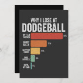 おもしろいなぜ私がDodgeballで負けるのかDodgeballスポーツ セーブザデート (正面/裏面)