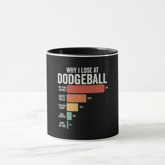 おもしろいなぜ私がDodgeballで負けるのかDodgeballスポーツ マグカップ (中央)