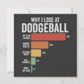 おもしろいなぜ私がDodgeballで負けるのかDodgeballスポーツ 案内状 (正面)