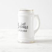 おもしろいなたった今結婚しましたの結婚式のトースト ビールジョッキ (正面右)