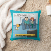 おもしろいなどんちゃん騒ぎの監視人および彼らの犬 クッション (ブランケット)