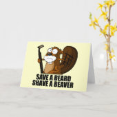 おもしろいなひげ カード (黄色い花)