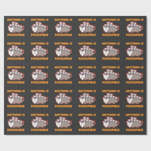 おもしろいなふくろねずみのふくろねずみのしゃれは何でもPossumbleです ラッピングペーパー (フラット)