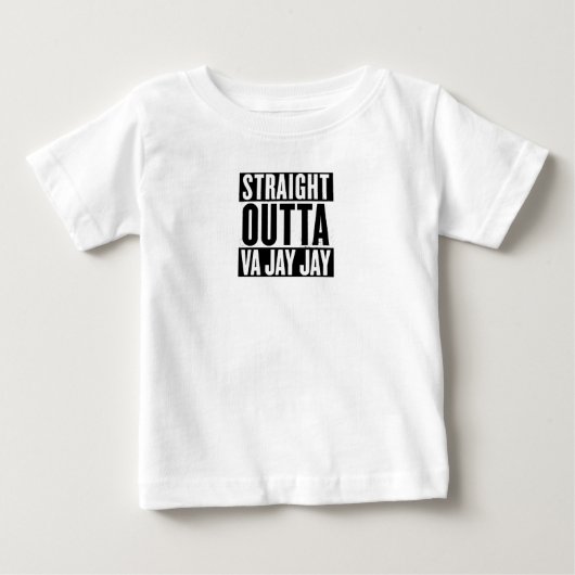 おもしろいなまっすぐなOutta VAジェイジェイ ベビーTシャツ (正面)