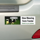 おもしろいなゆっくり動く農場車 バンパーステッカー (車上)