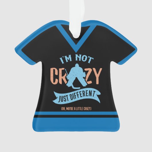 おもしろいなアイスホッケーのゴールキーパーの休日のオーナメント オーナメント (正面)